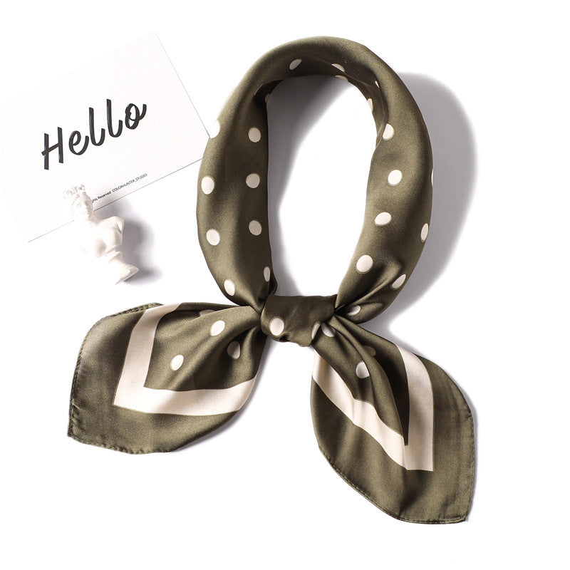Fashion Polka Dot All-match Women's Professional Silk Scarf
