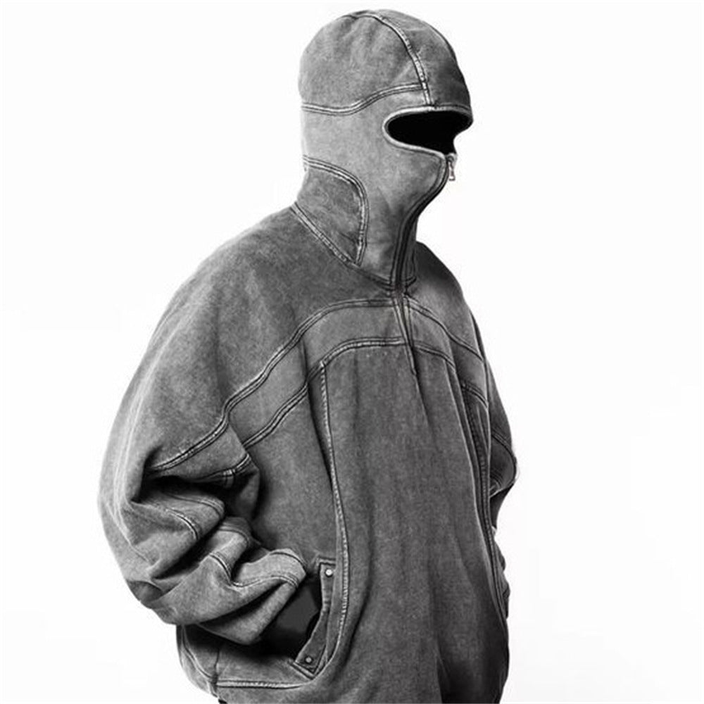 PatchVibe Retro Zipper Sweater