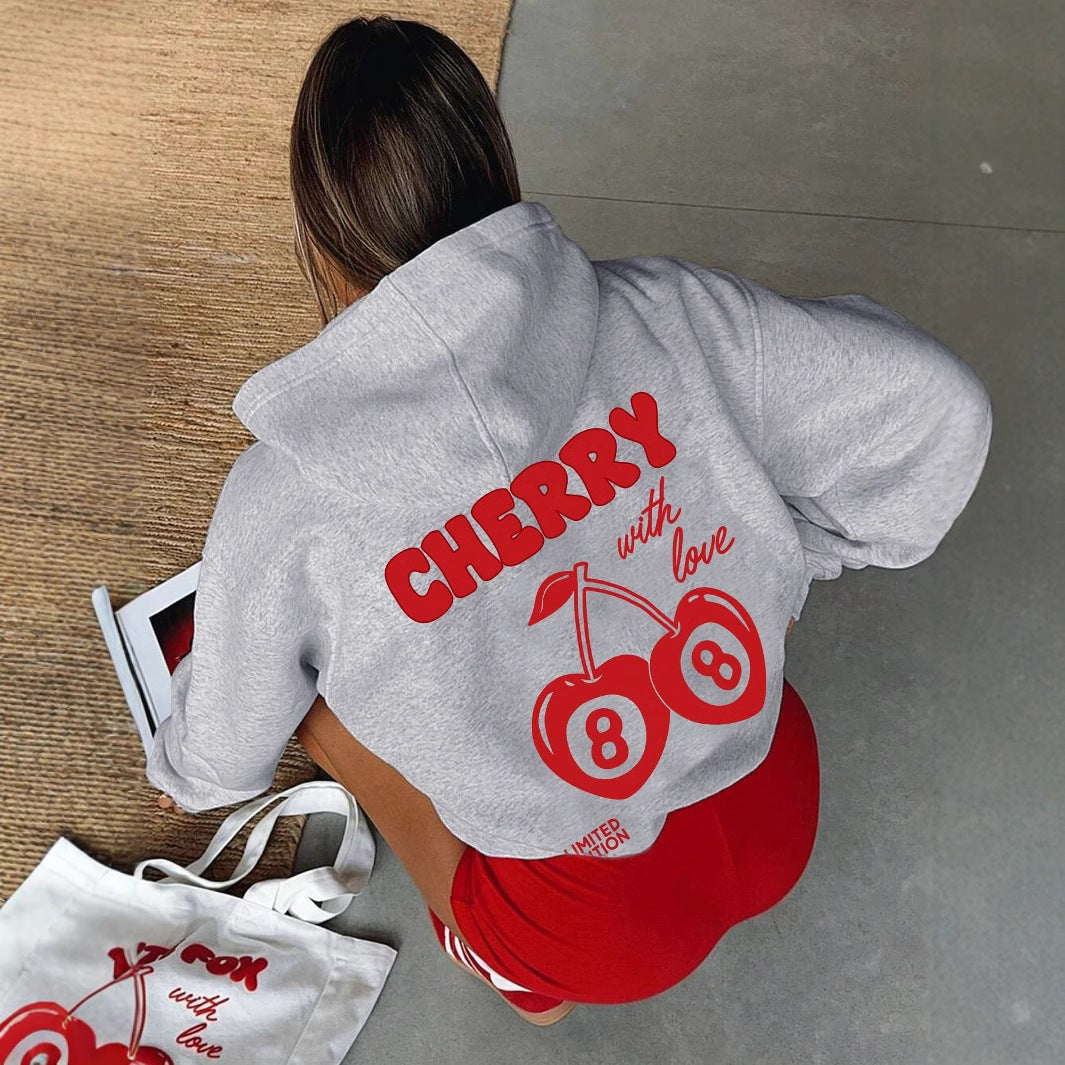 UrbanLex Hooded Letter-Print Pullover