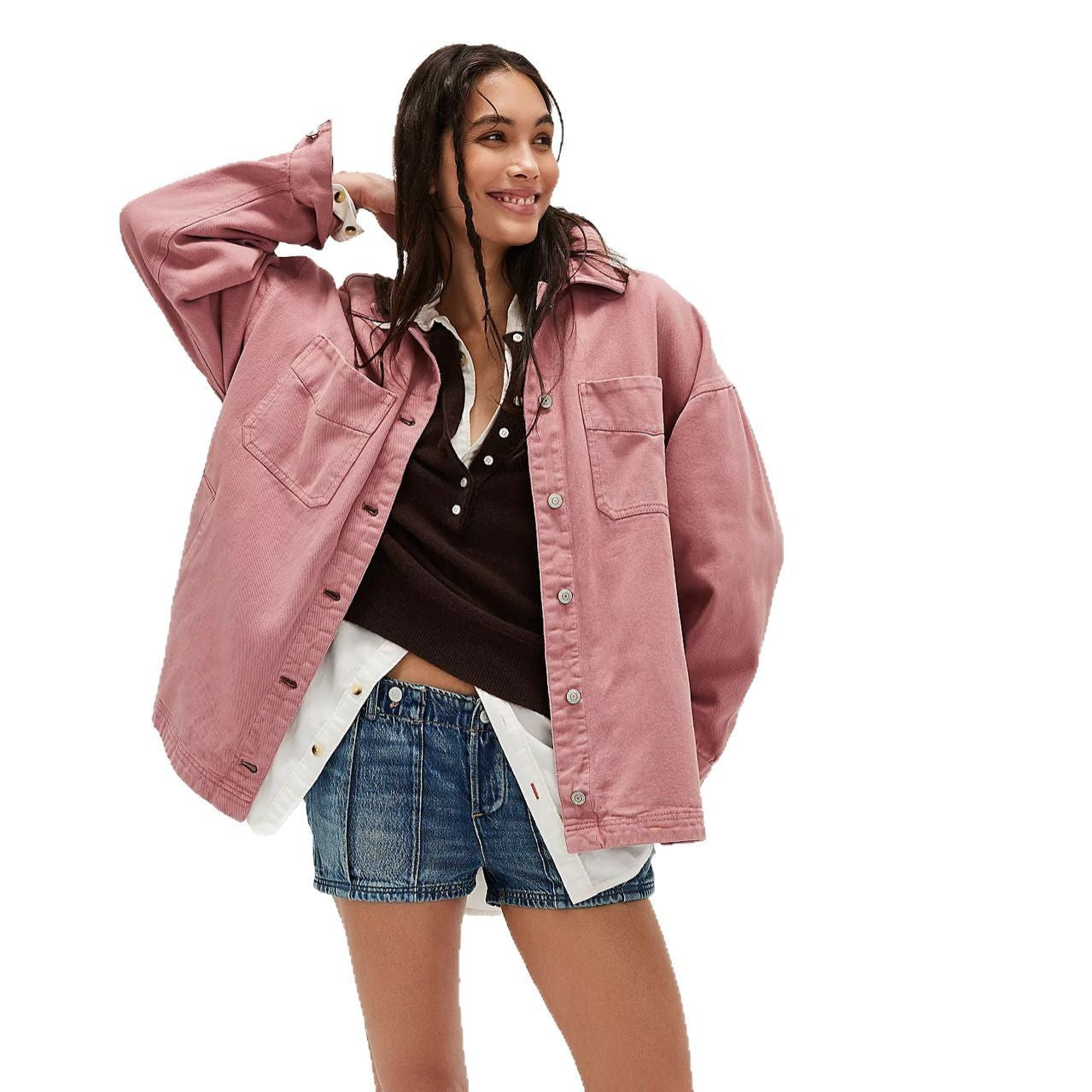 SlitEase Utility Denim Coat