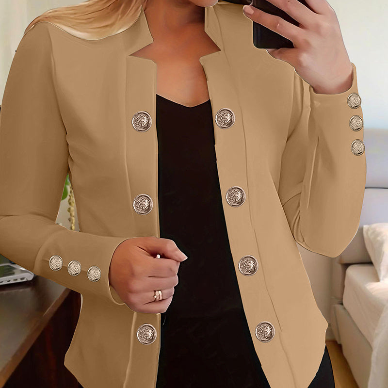 EleganceCurve Double-Breasted Top