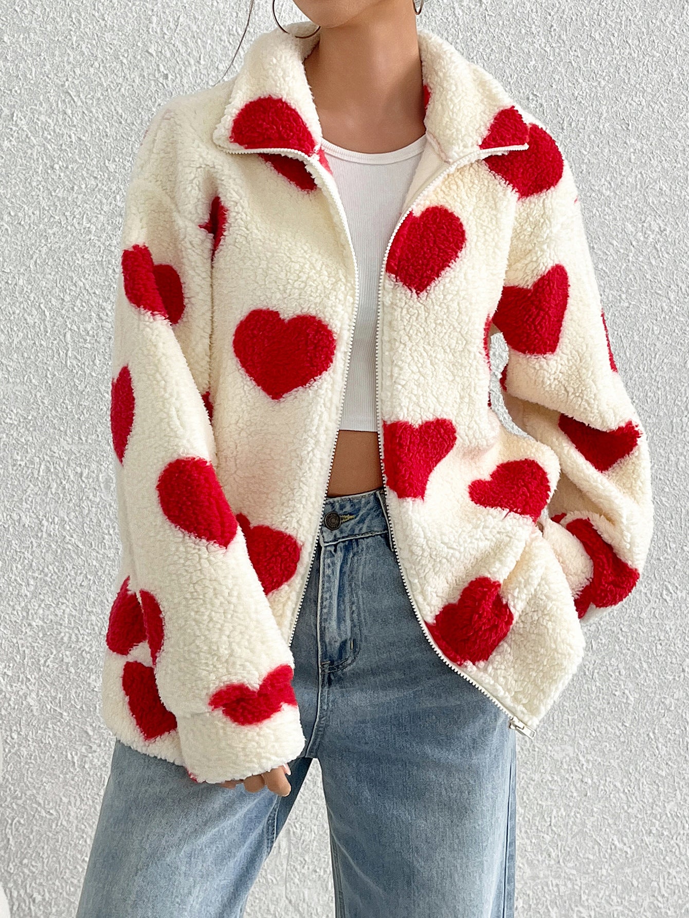 Amora Heart Plush Coat