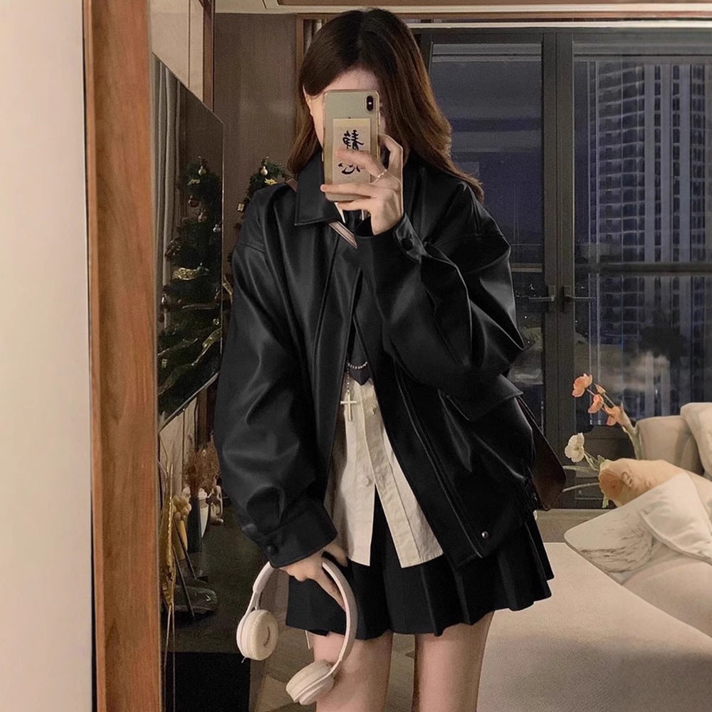 LuxeEdge Leather Jacket