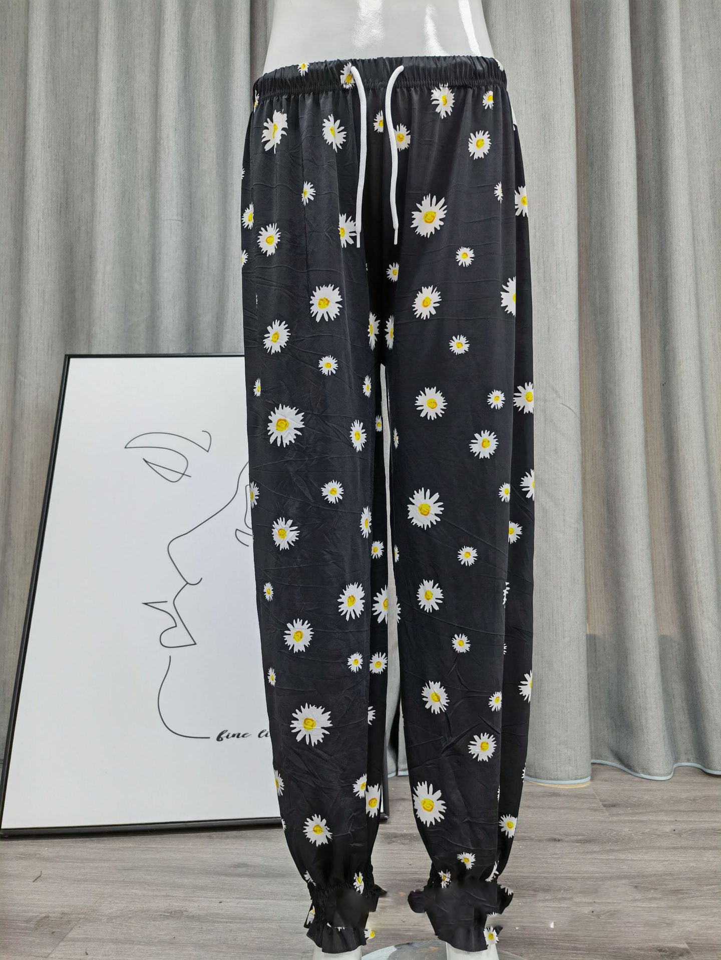 Icy Silk Loose Drawstring High Waist Bloomers