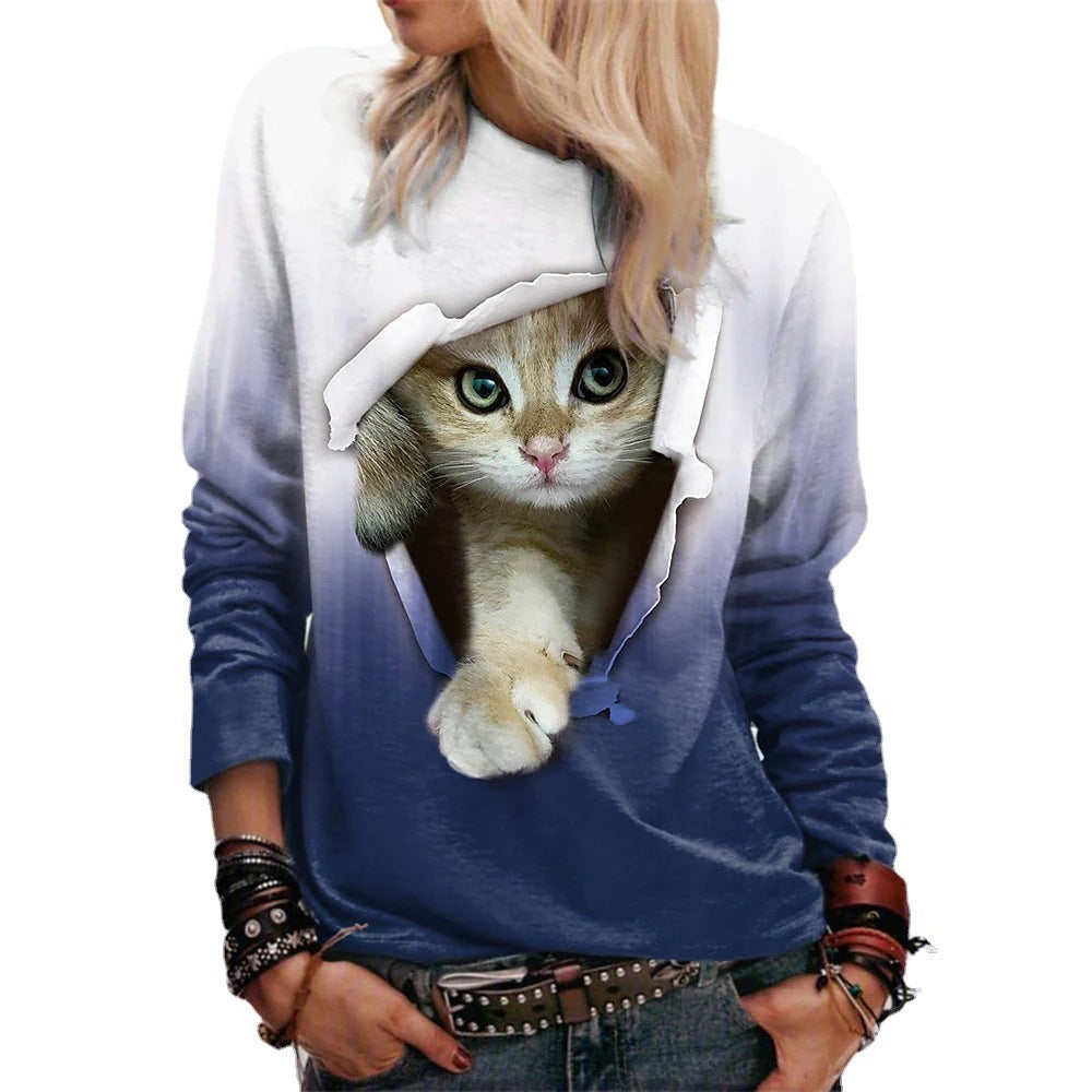 WhiskerGlow Gradient Pullover