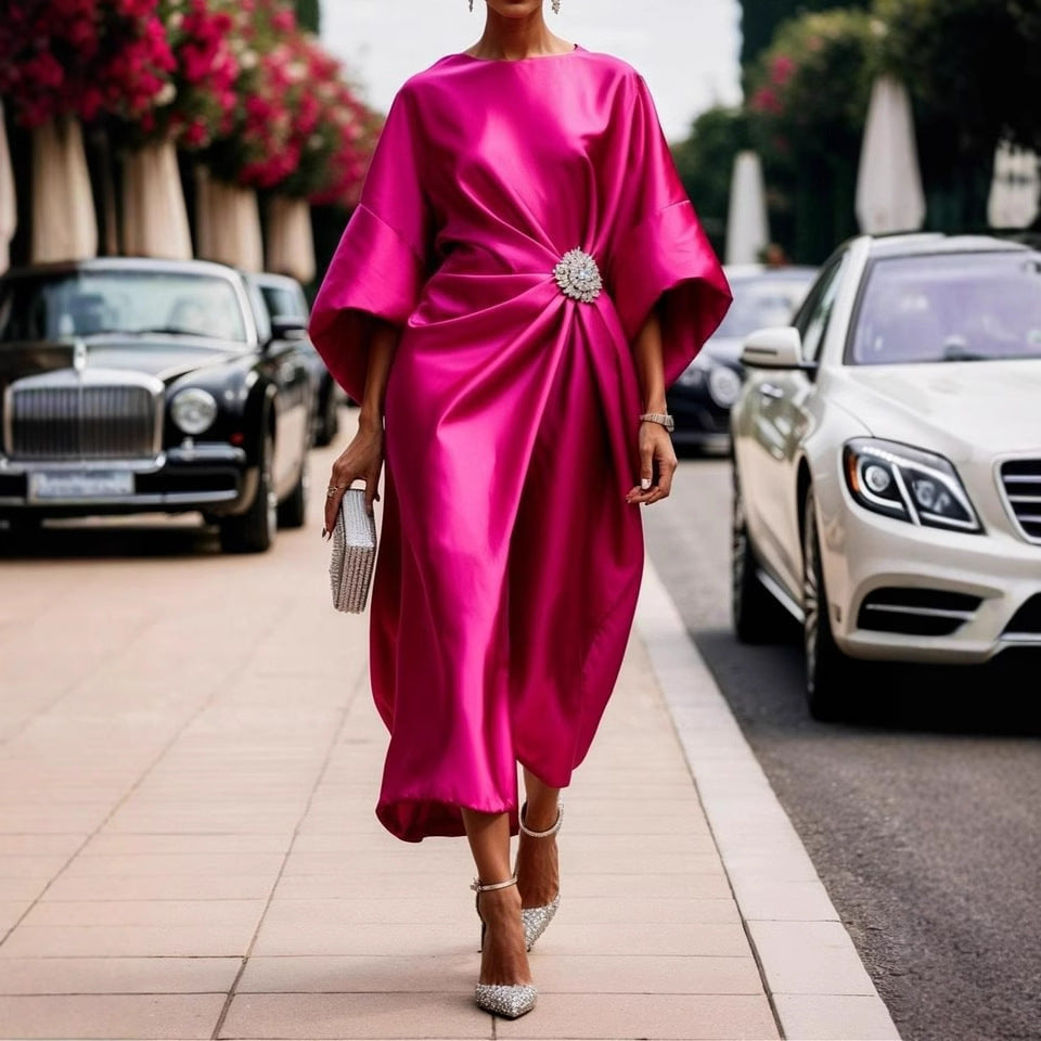 Roselle Pearl Satin Dress