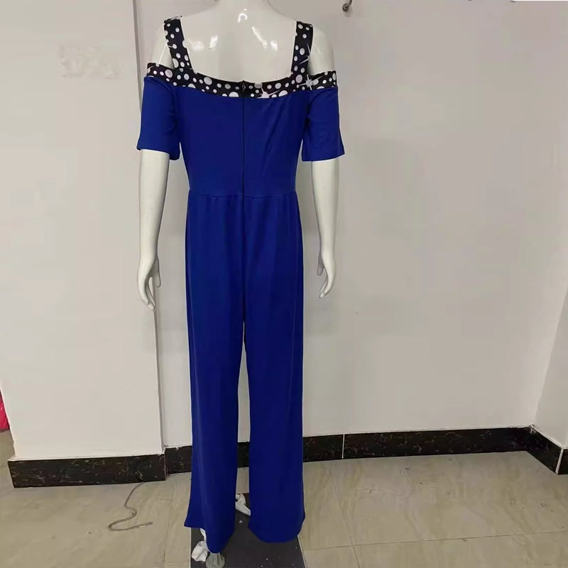 GlamVerve Rhinestone V-Neck Jumpsuit