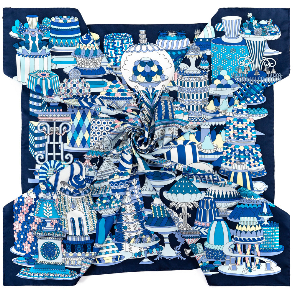 Women's Hand Rolled Printed Silk Scarf