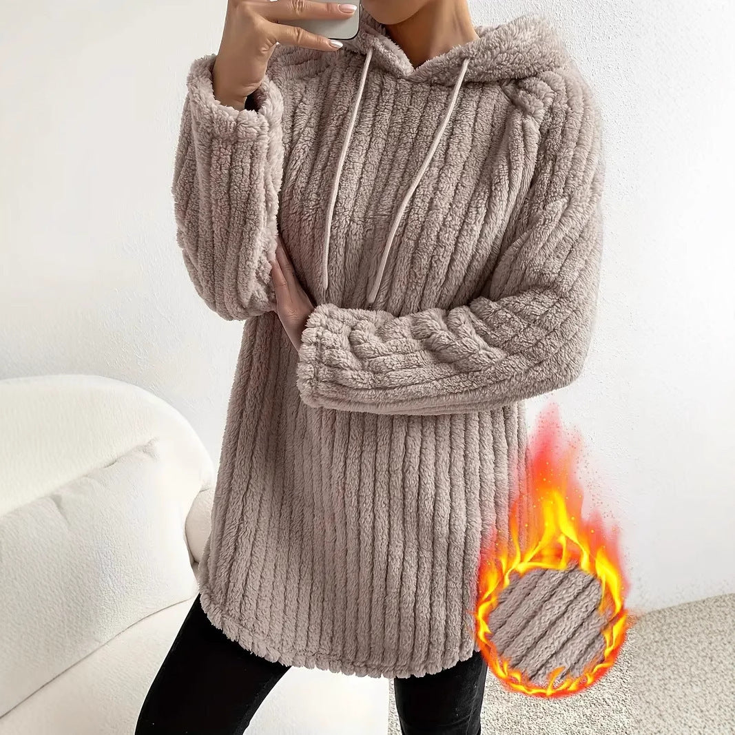 FlowEase Curved Hem Hoodie