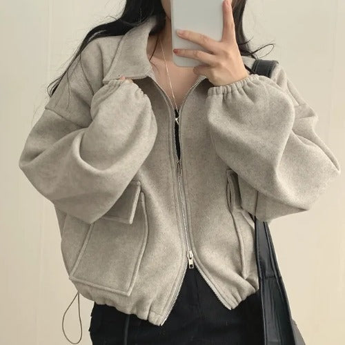 UrbanEase Drawstring Short Coat