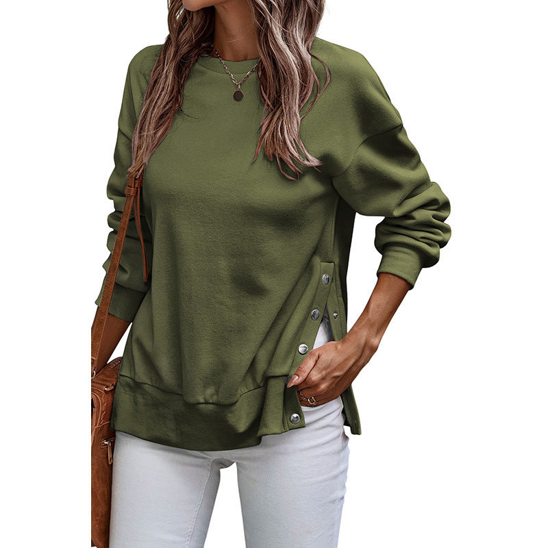 EaseLuxe Relaxed Slit Pullover