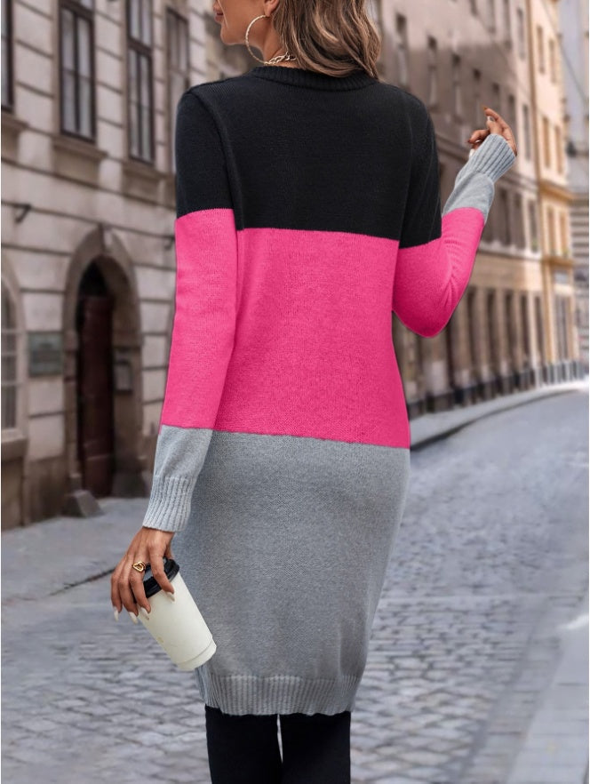 RoseMelt Colorblock Cardigan
