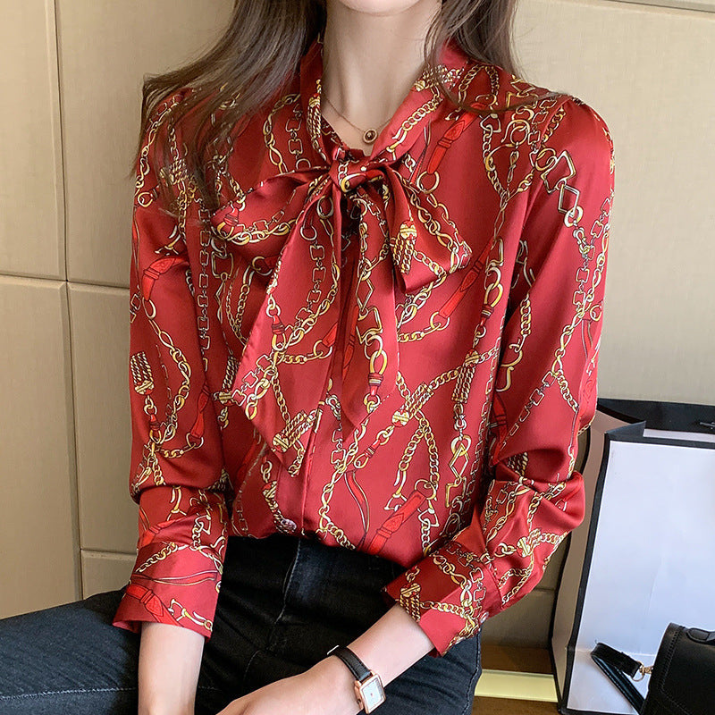 Silk Design Sense Western Style Shirt Bow Tie Tie Shirt