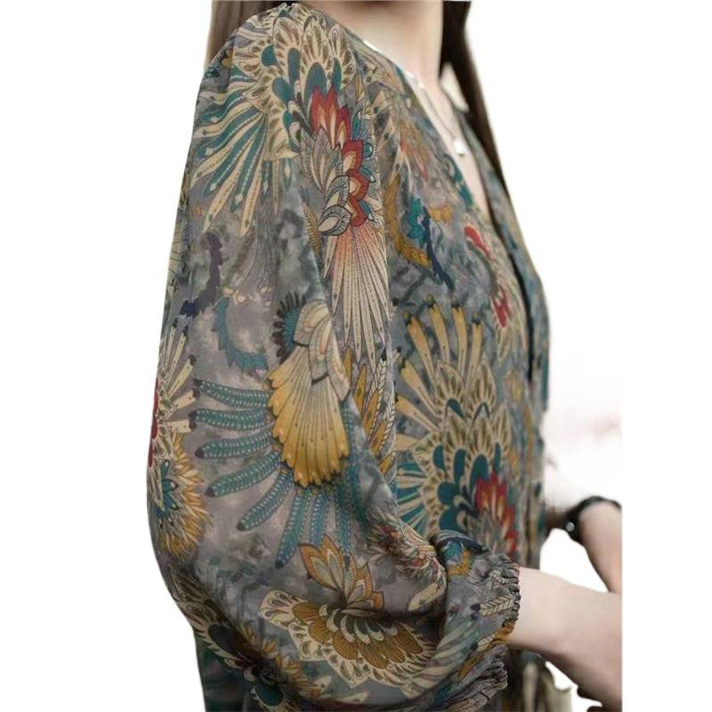 BloomEase Printed Shirt Coat