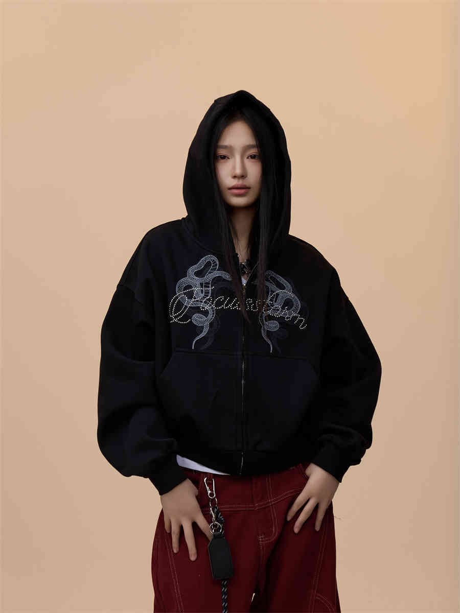 RetroPrint Zip Hoodie