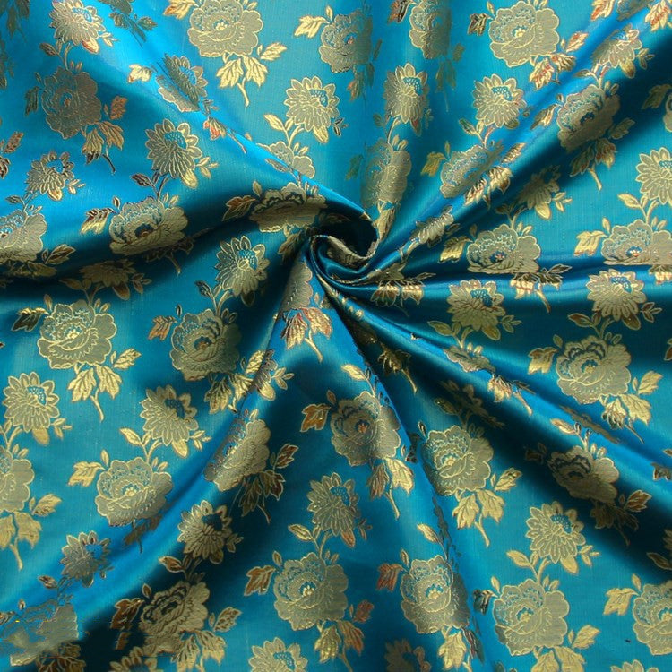 Ribbon Gold And Silver Silk Jacquard Cloth