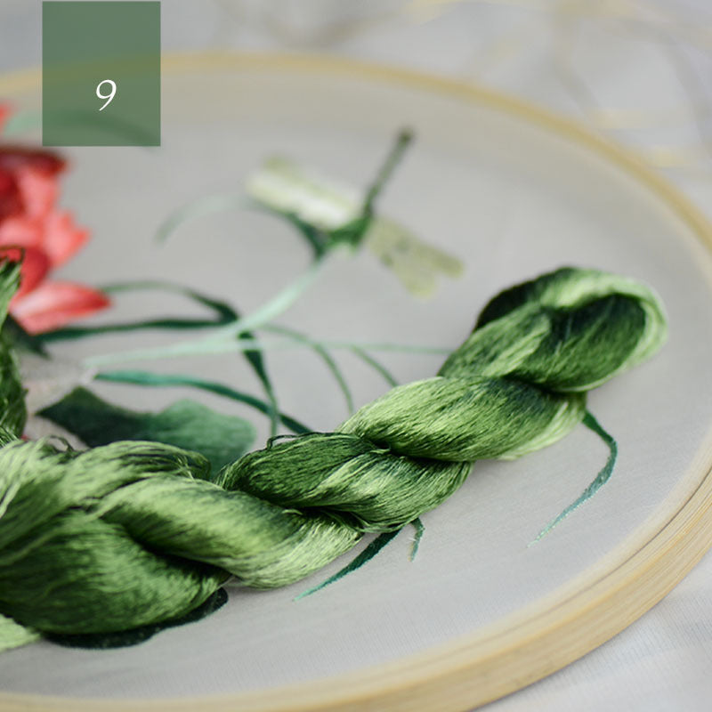 Famous Ancient Embroidery Art Silk Gradient Embroidery Line