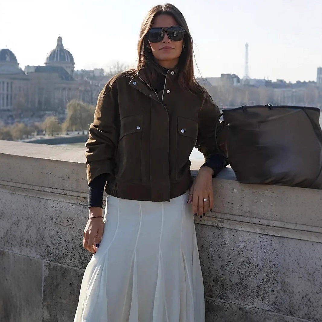 UmberEdge Trench Jacket