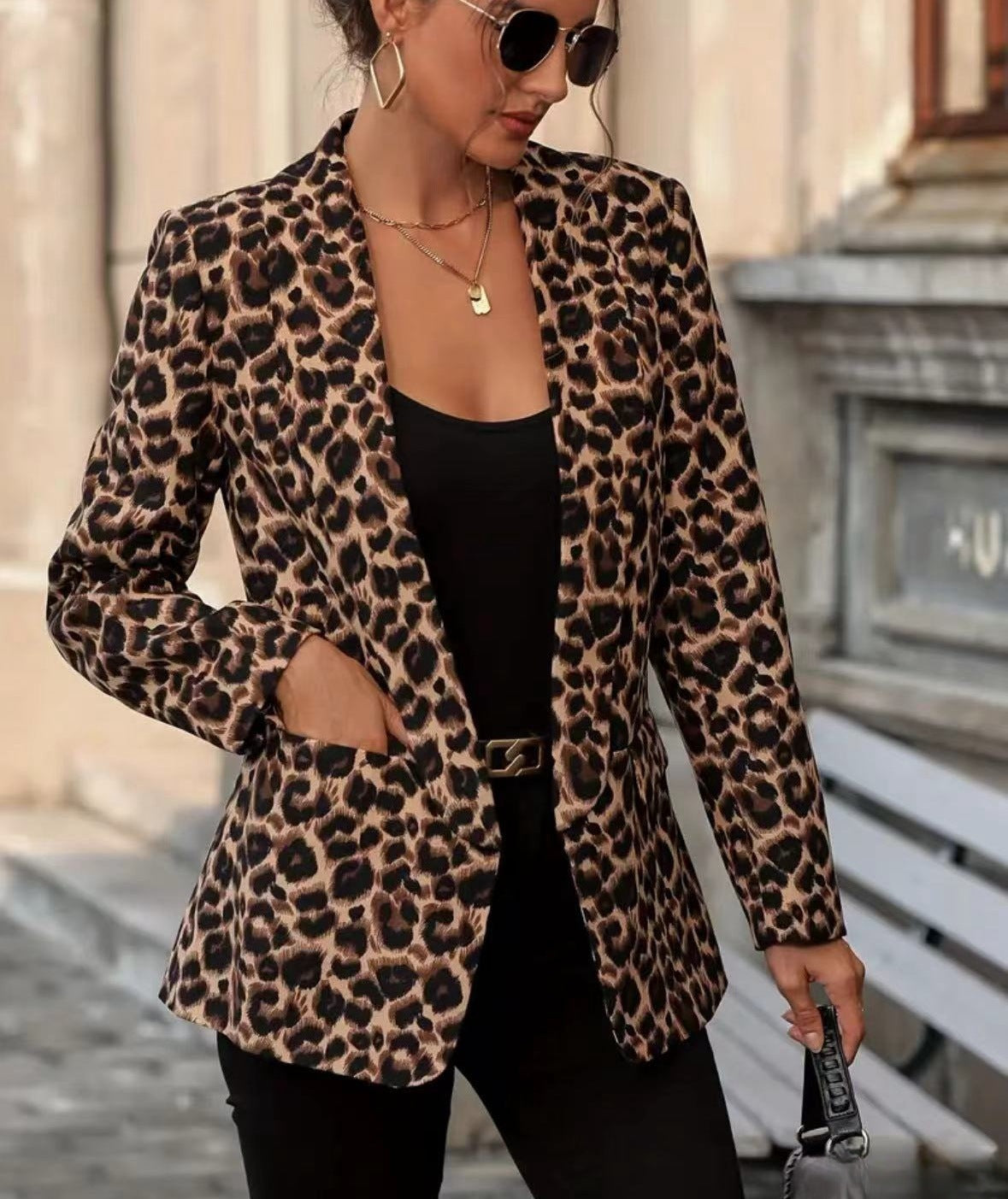 FierceEdge Leopard Blazer