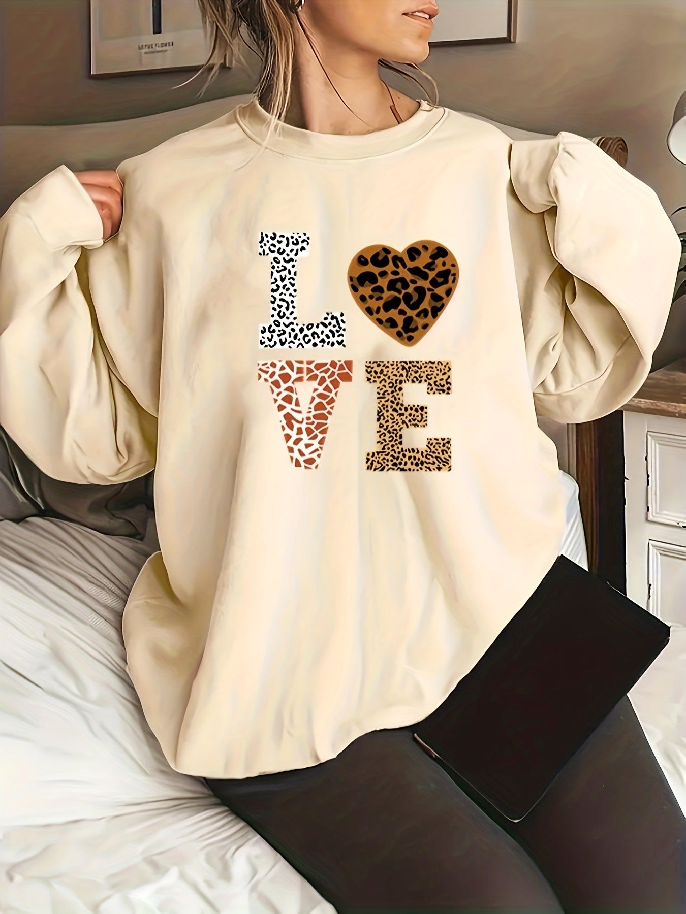 WildHeart Plus-Size Leopard Sweater