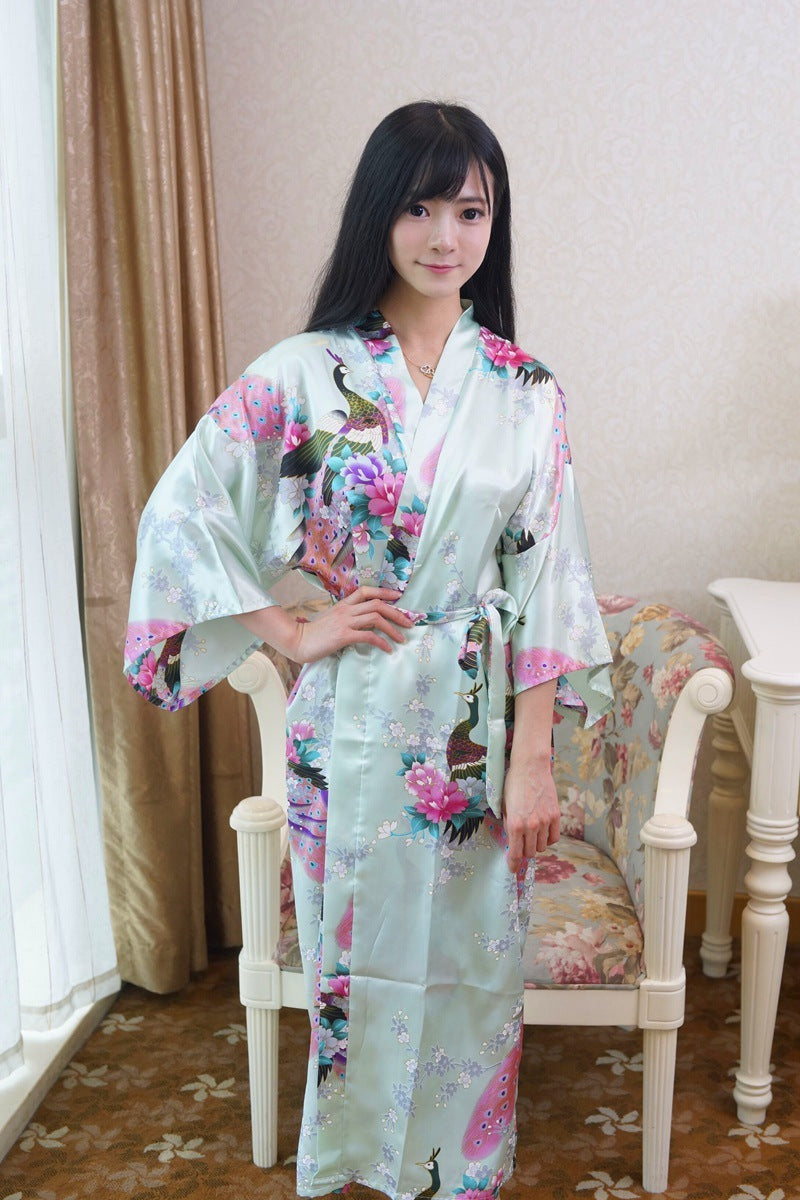 Fashion Sexy Simulation Silk Ladies Nightgown