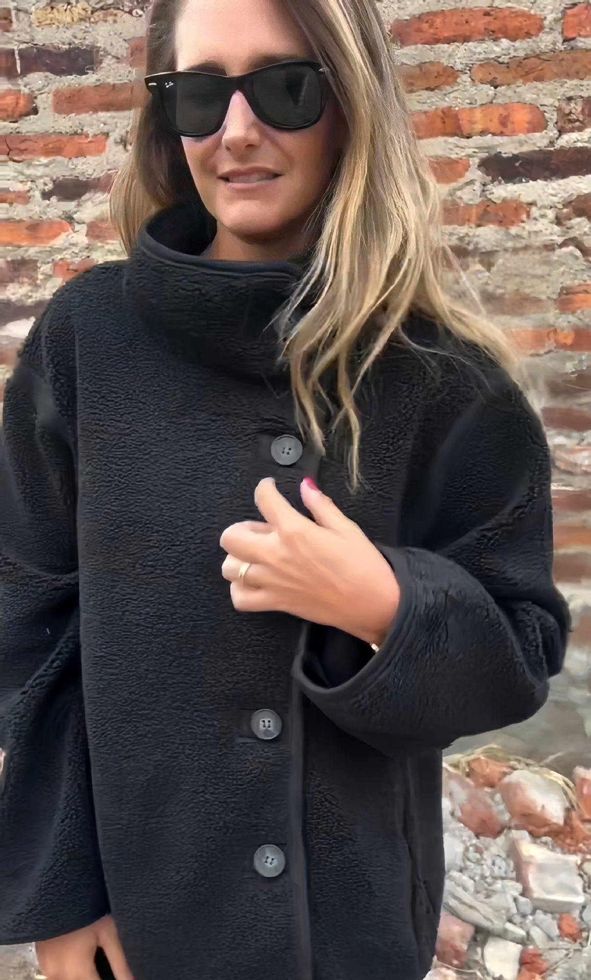 FrostLuxe Furry Lapel Coat