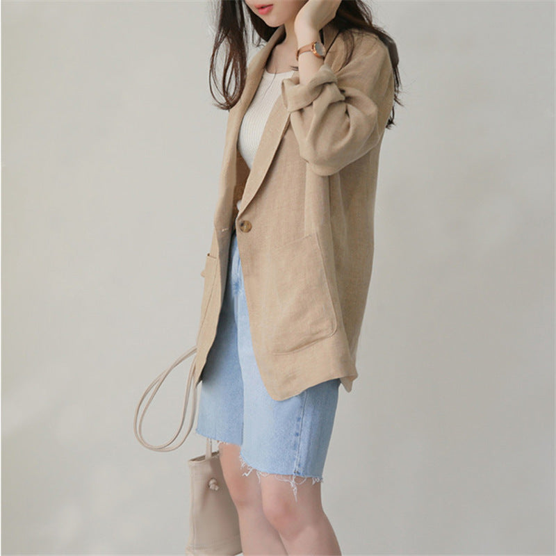 BritEase Cotton-Linen Suit Coat