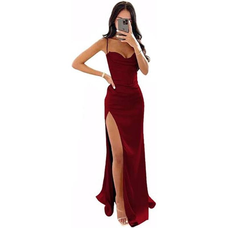 Celeste Noir Camisole Gown