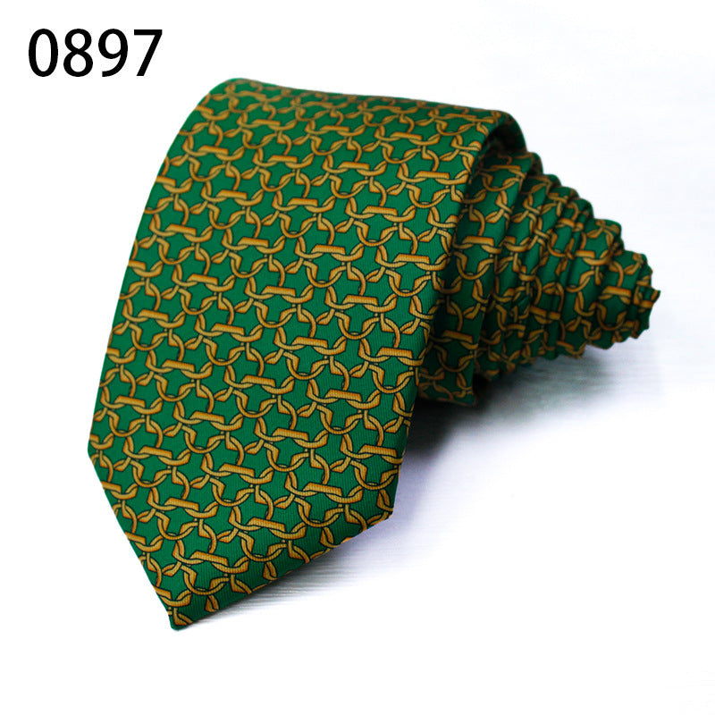 Fashion Polyester Silk Printed Men's Casual Tie