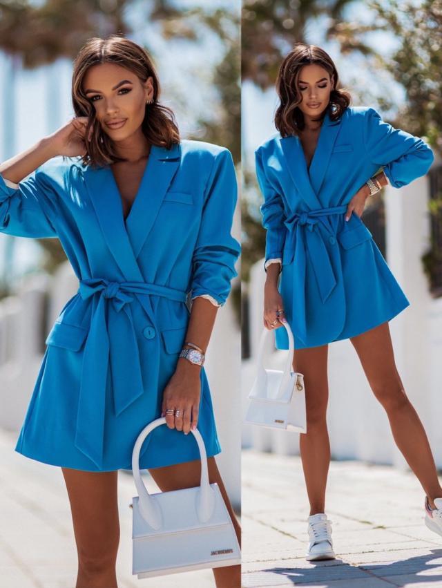 Elegance Knot Collar Blazer Coat
