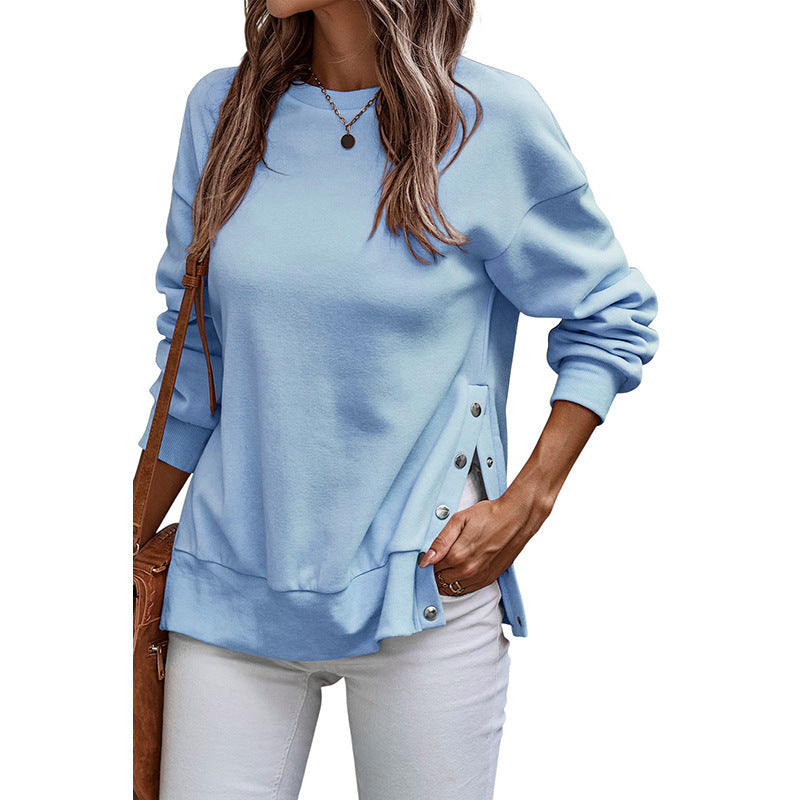 EaseLuxe Relaxed Slit Pullover