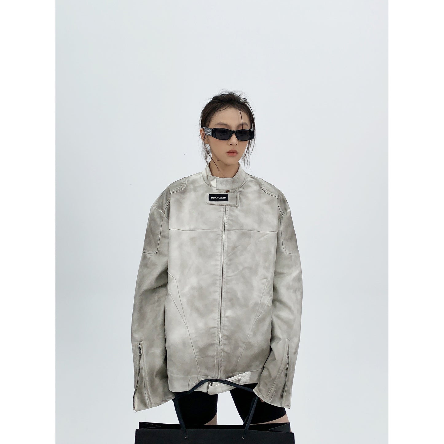RebelEdge Distressed Leather Moto Coat
