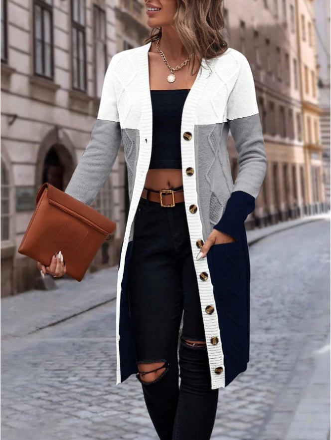 RoseMelt Colorblock Cardigan