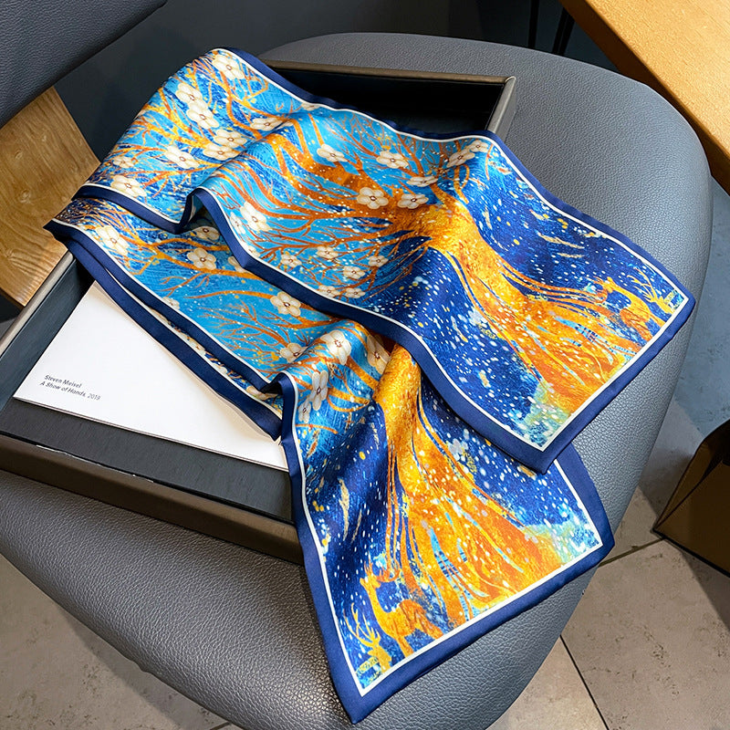 Women's Imitation Silk Scarf Fashion Personality