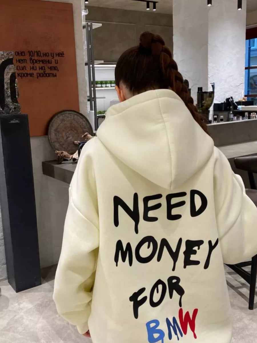 MinimalEase LetterPrint Hoodie