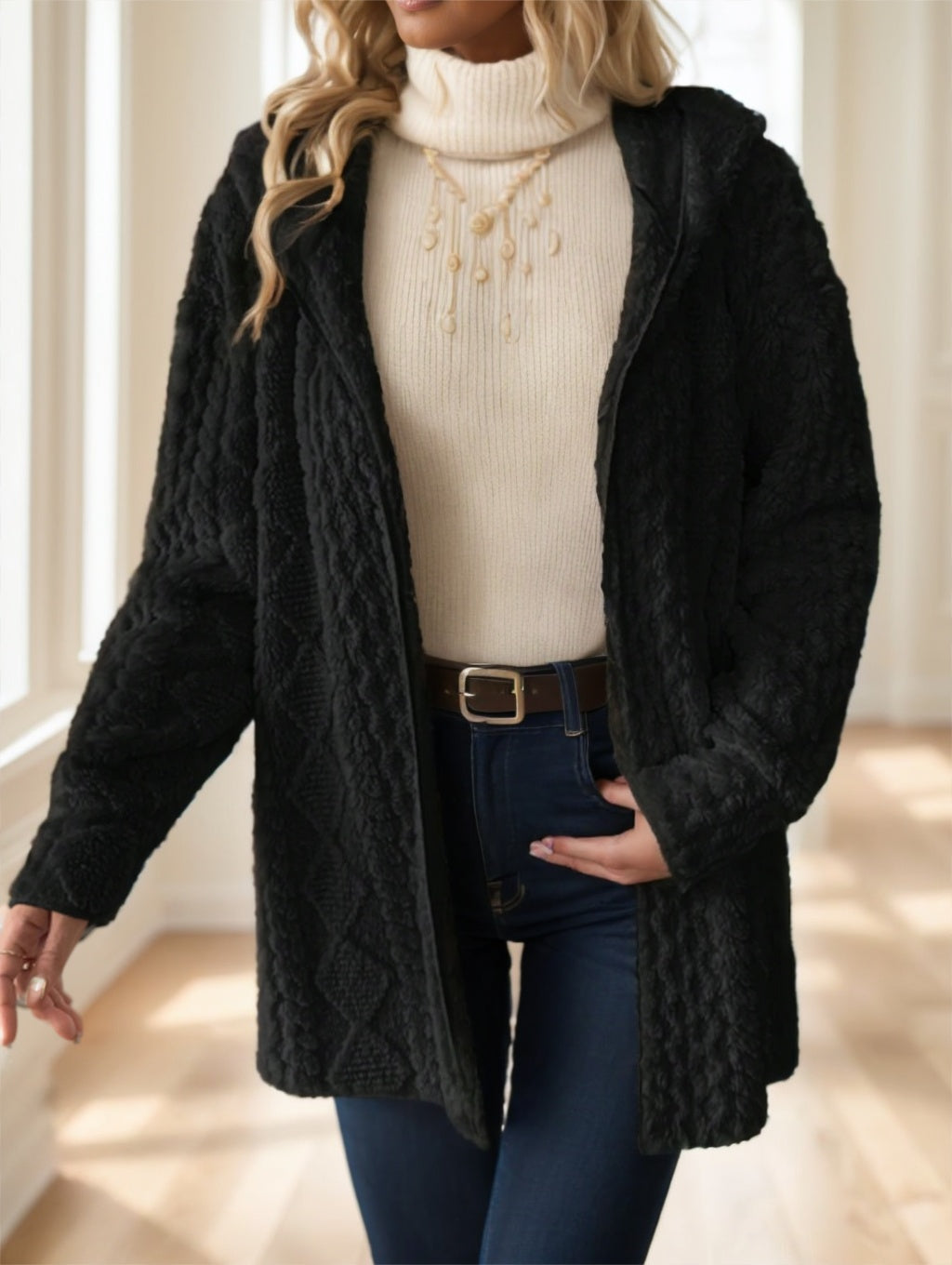 FrostLuxe Hooded Fleece Jacket