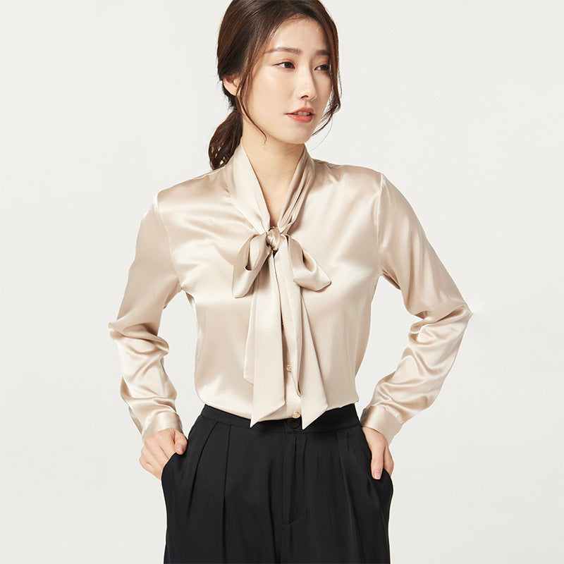 Women's Long Sleeve Silk Silk Shirt