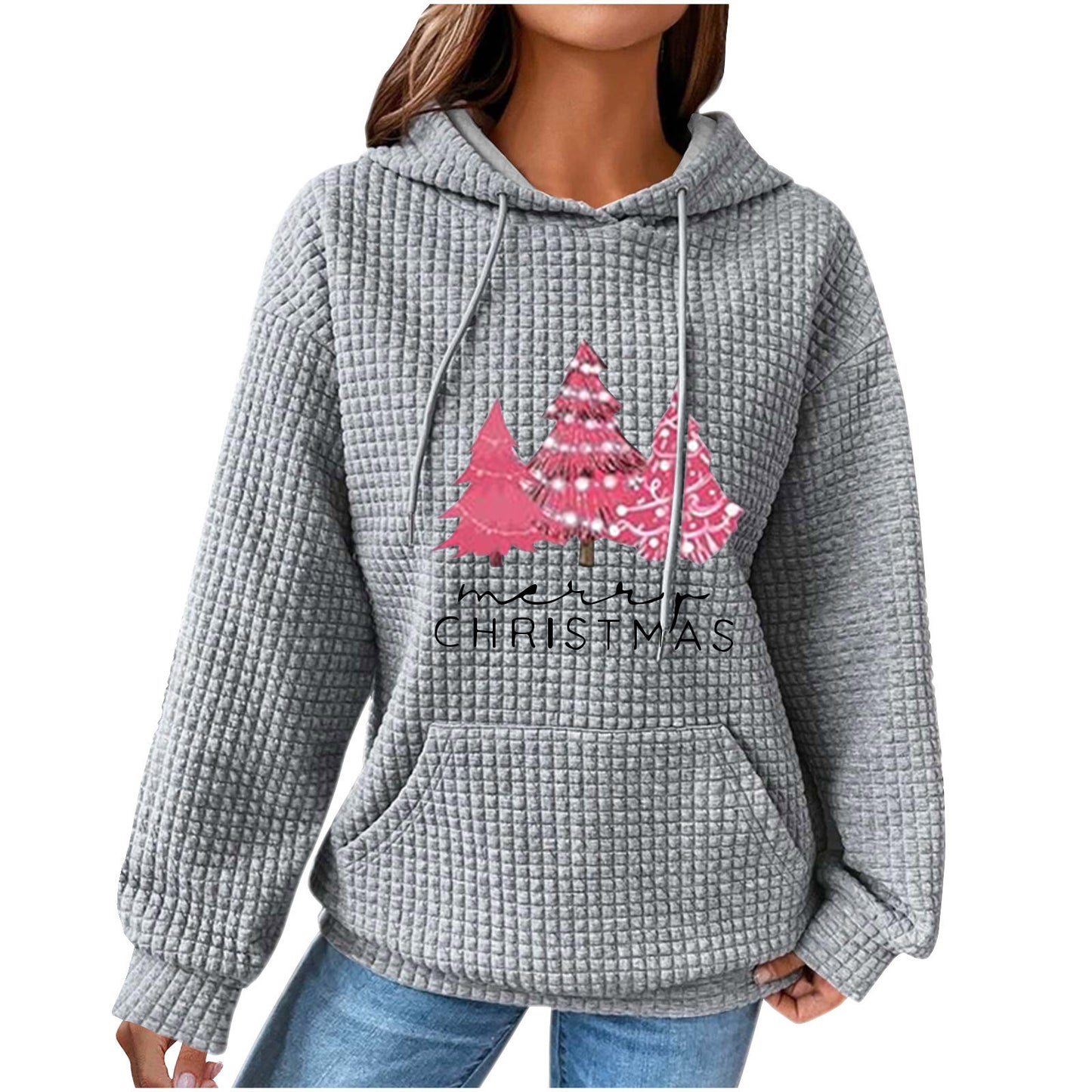 WaffleWeave Patchwork Hoodie