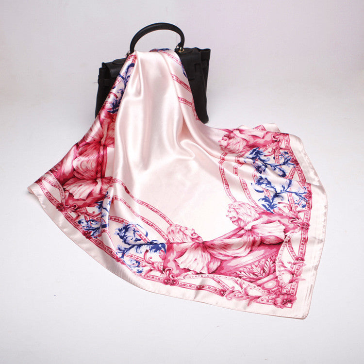 Digital Printed Square Silk Scarf