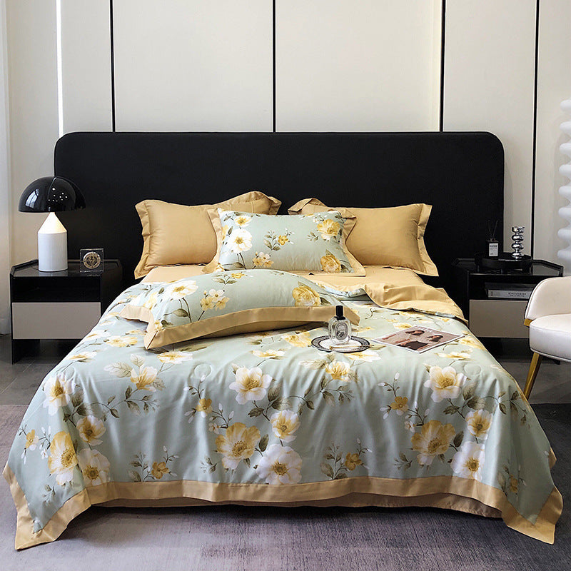 Tencel Summer Duvet Four-piece Washed Silk