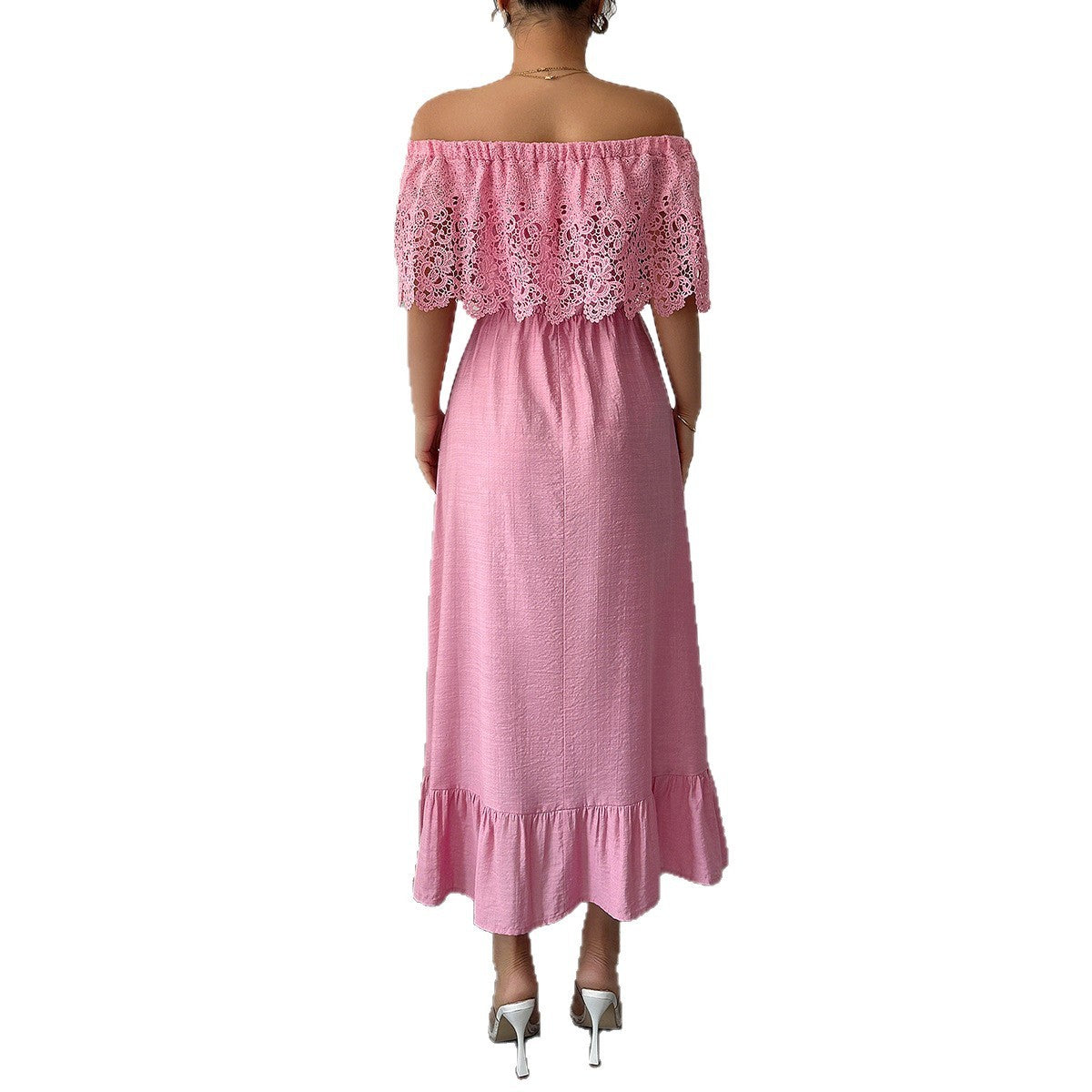 Elegancia Off-Shoulder A-Line Dress