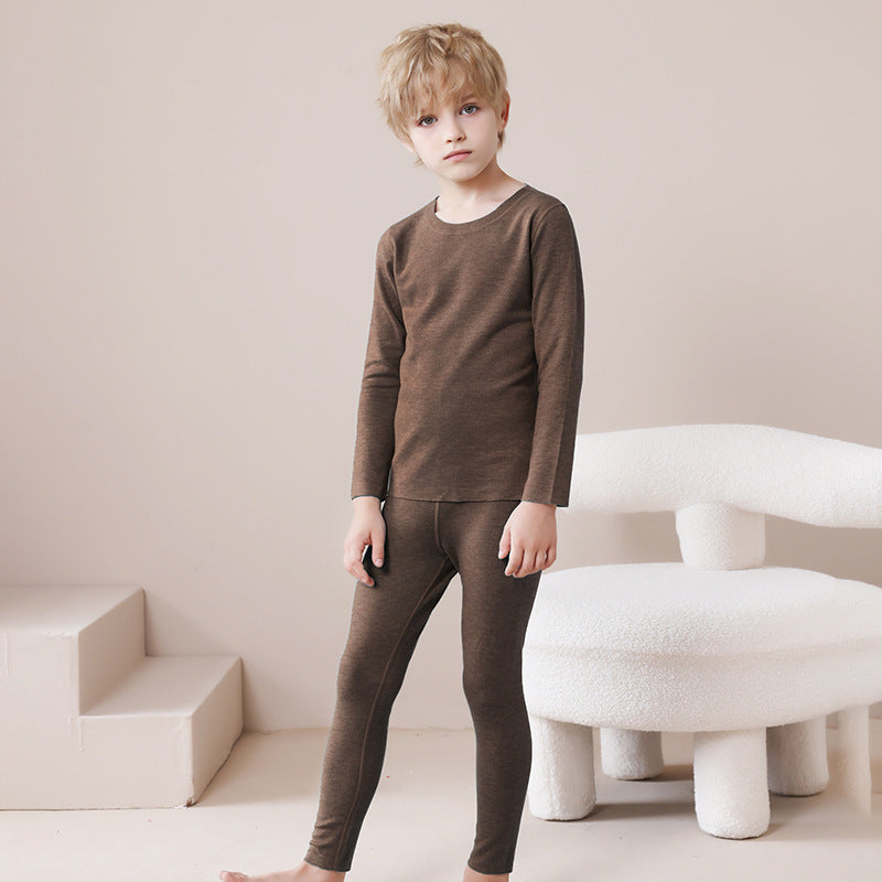 Children's Thermal Wool Silk Underwear Set