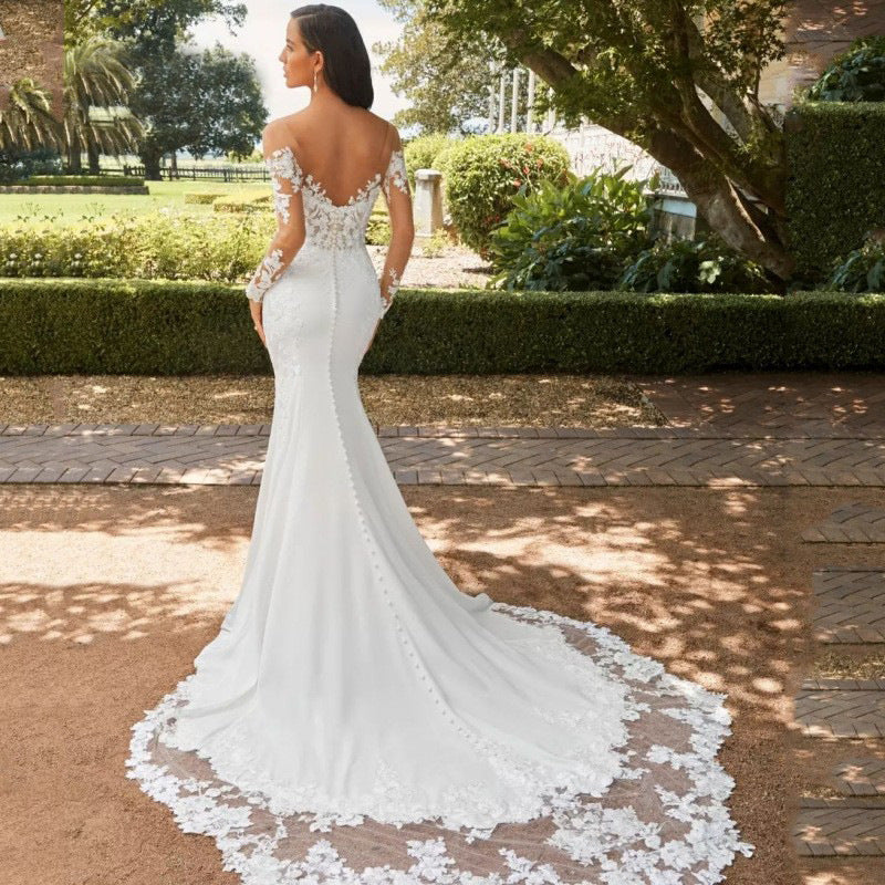 Seraphine Lace Fishtail Gown