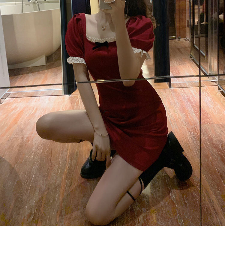 Women's High Elastic Ice Silk Knitted Dress