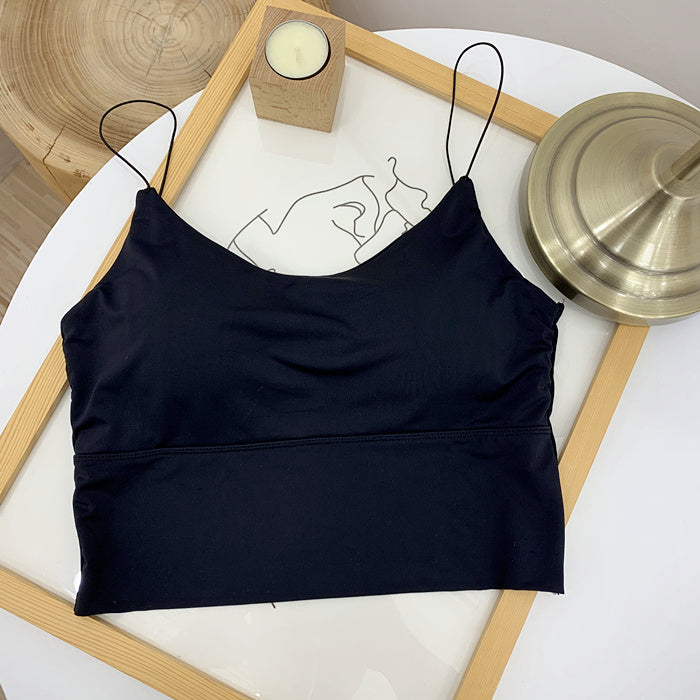 Summer Dress Bright Silk Beautiful Strap Chest Pad Wrap Chest Camisole