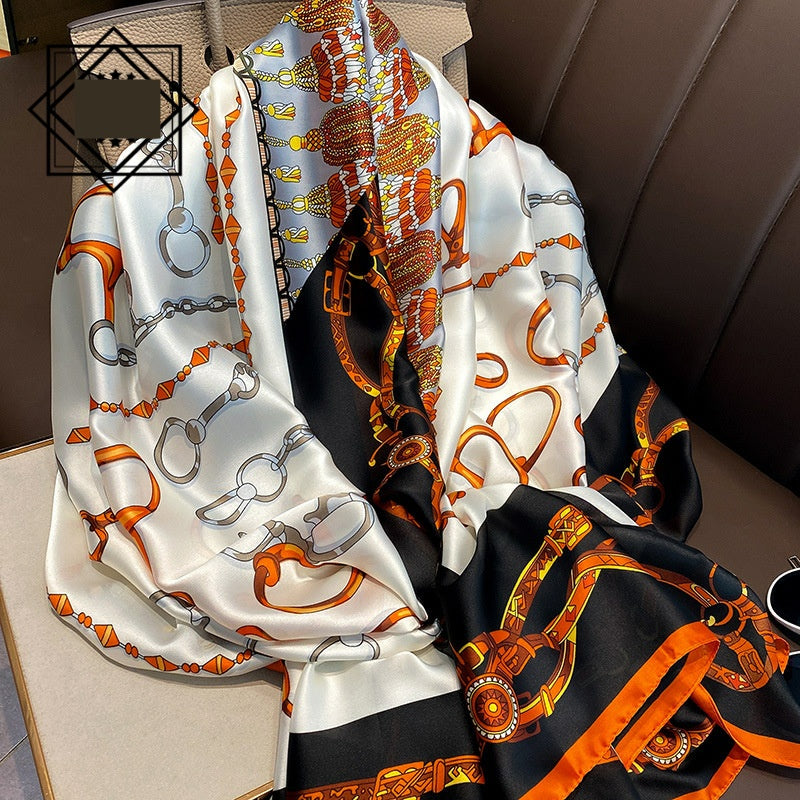 Summer Silk Women's Thin Section Fashion Lengthened Scarf Shawl