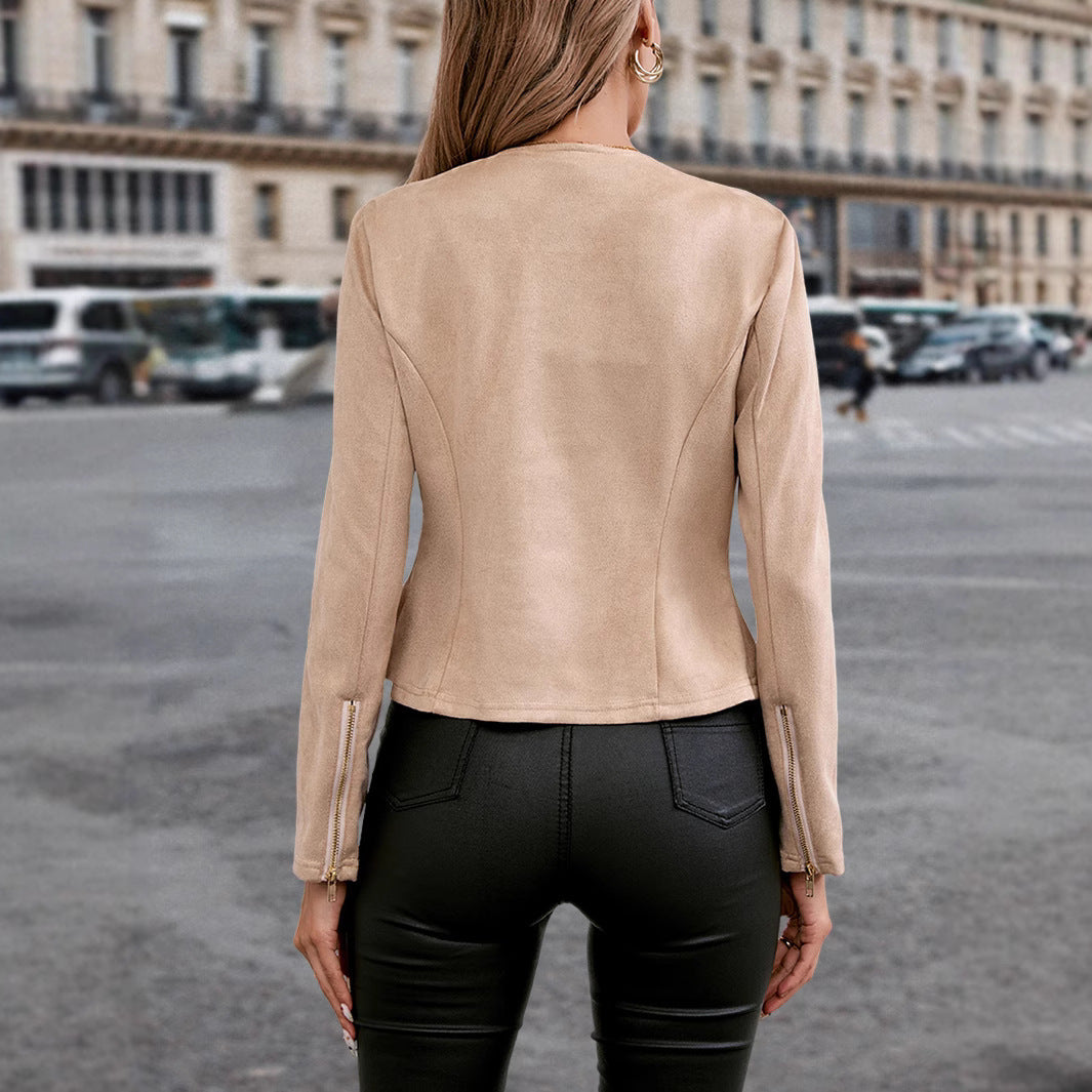 VeluChic Suede Zip Jacket