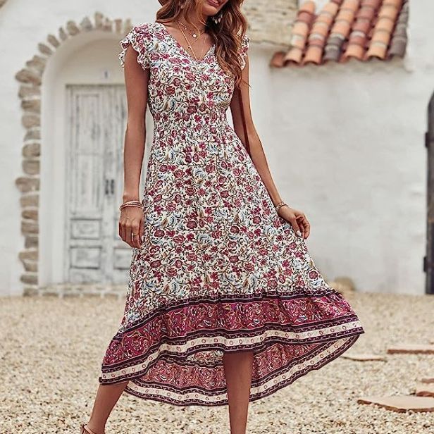 Saffron Drift Flounce Dress
