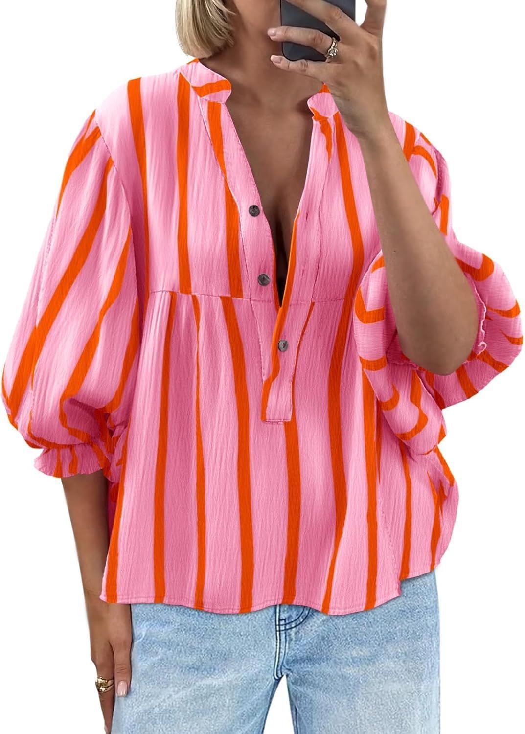 Marina Stripe Puff Top