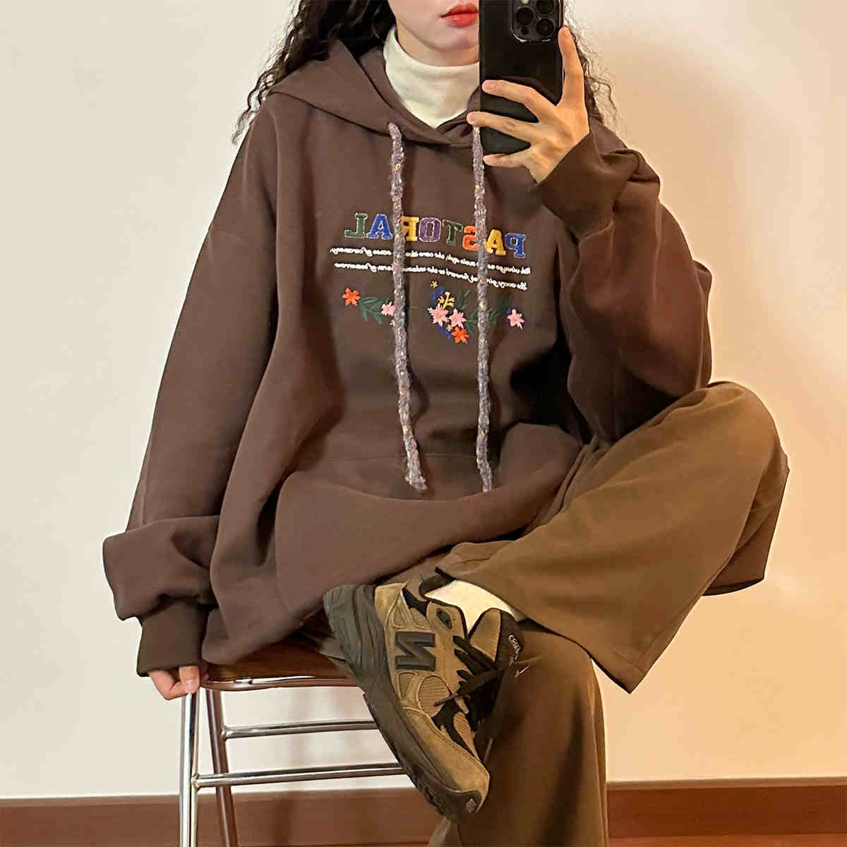EmbroiChic Hoodie Coat